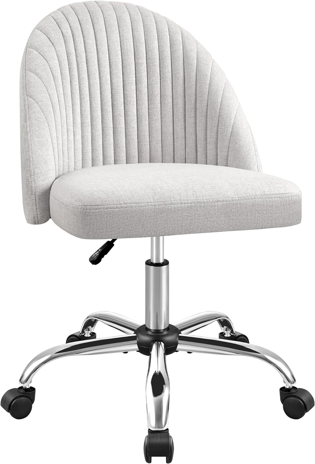 Modern Armless Office Chair with Swivel Wheels