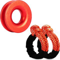 2pcs Synthetic Soft Shackles 1/2 in x 22 in with Red Snatch Recovery