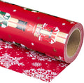 WRAPAHOLIC 30 in Jumbo Reversible Nutcracker Wrapping Paper - Festive