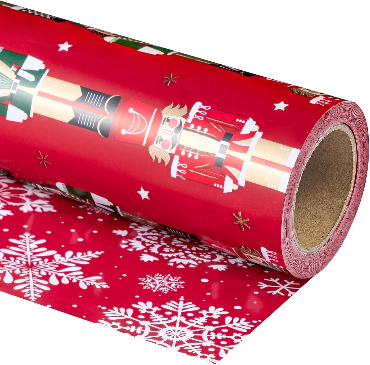 30 Inch Jumbo Reversible Nutcracker Christmas Wrapping Paper