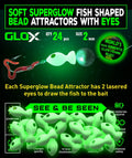 Glow Fish Beads 24pcs Soft Plastic Lures - Superglow Fish Attractors