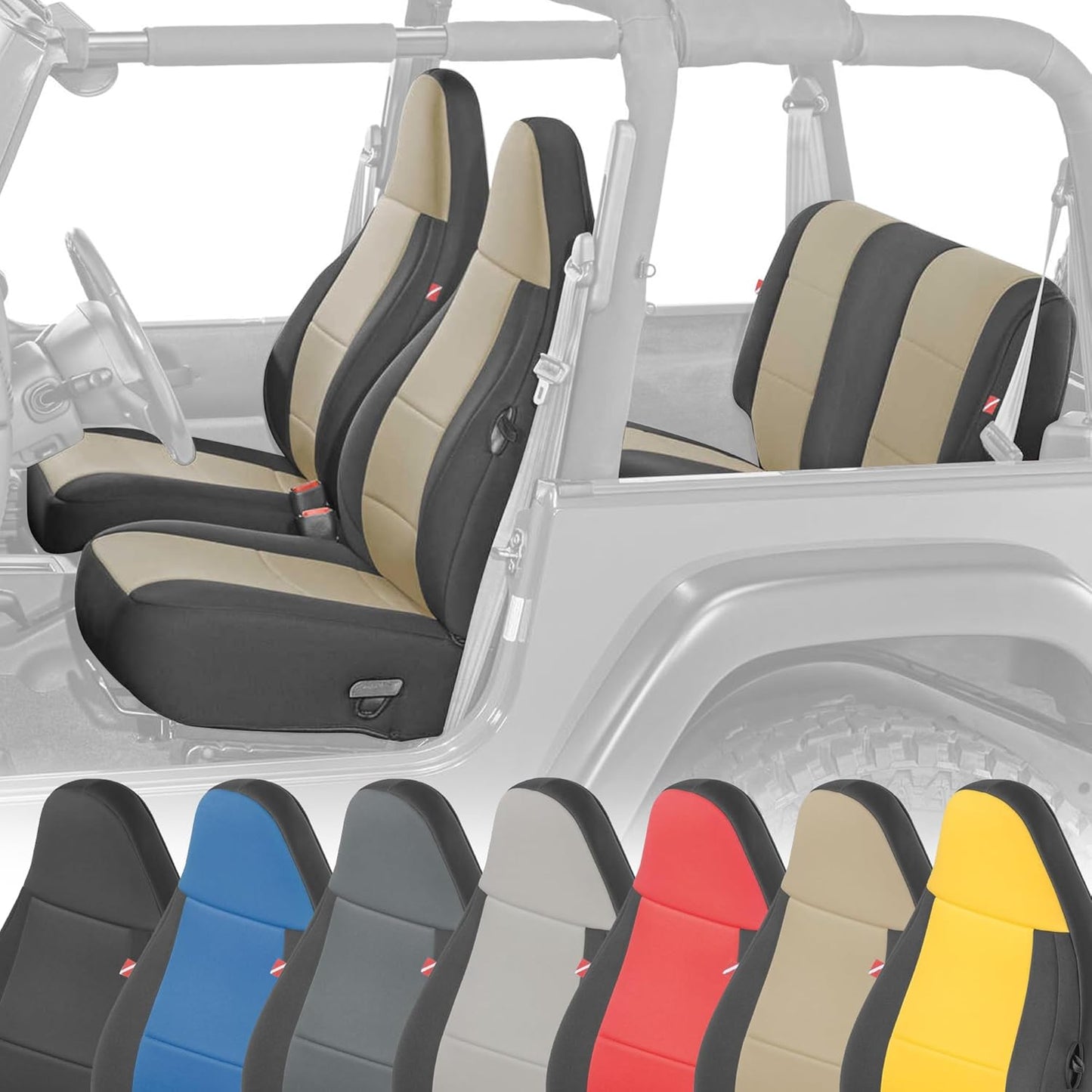 Diver Down Neoprene Seat Cover Set for Jeep TJ 1997-2006