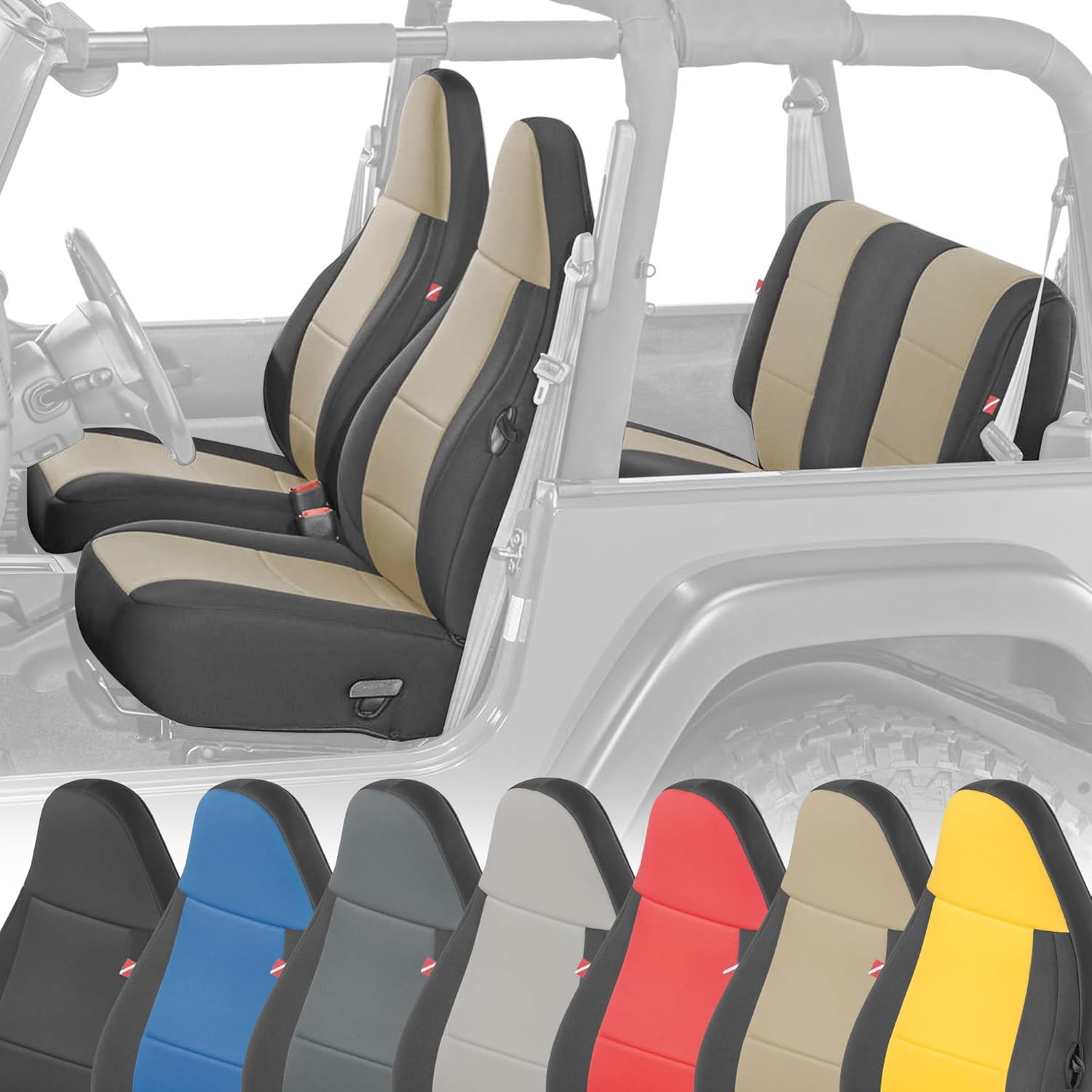 Diver Down Neoprene Seat Cover Set for Jeep TJ 1997-2006
