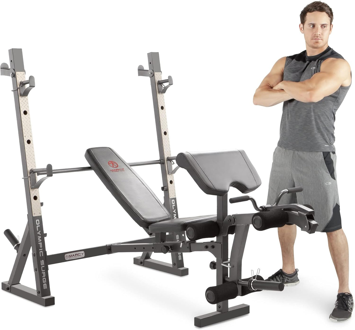 Marcy Olympic Workout Bench for Home Gym Strength Training