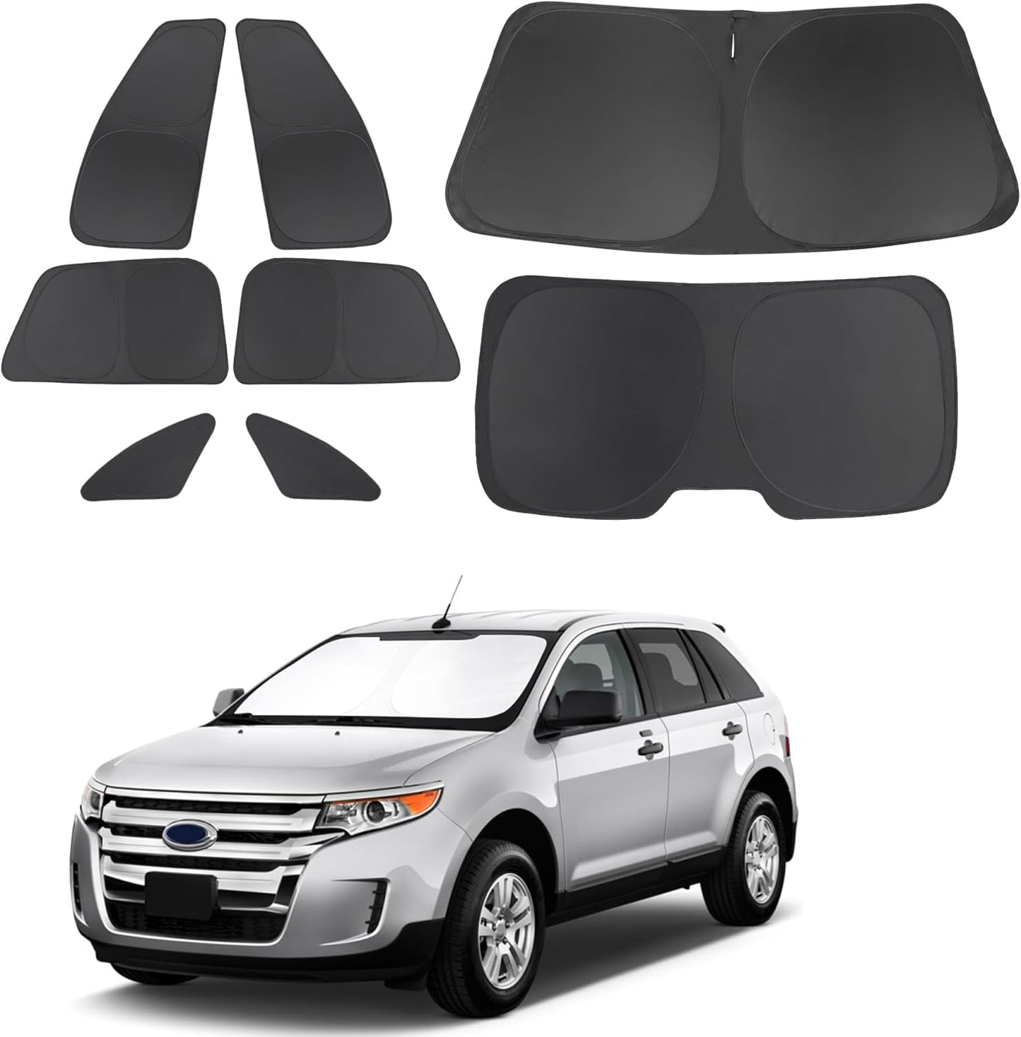 Custom Fit Window Shades for Ford Edge 2007-2014 - 8PCS Set