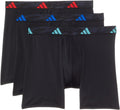 adidas Men's Microfiber 3-Pack Boxer Briefs - Athletic Fit Comfort