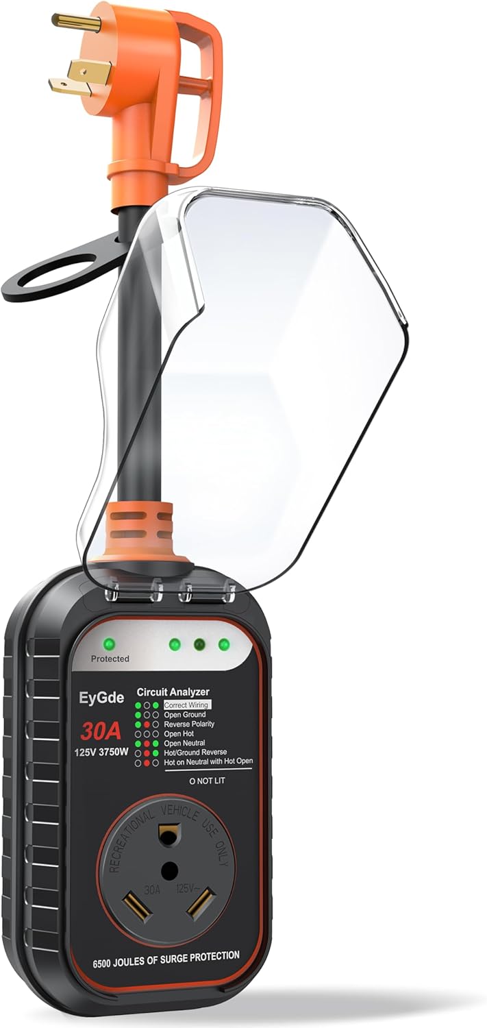EyGde RV Surge Protector 30 Amp for Safe Camper Power Use