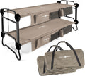 Disc-O-Bed Large Portable Bunk Camping Cots with Carry Bags