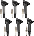 UF487 Ignition Coil & 6619 Spark Plugs Set for Toyota 3.5L V6