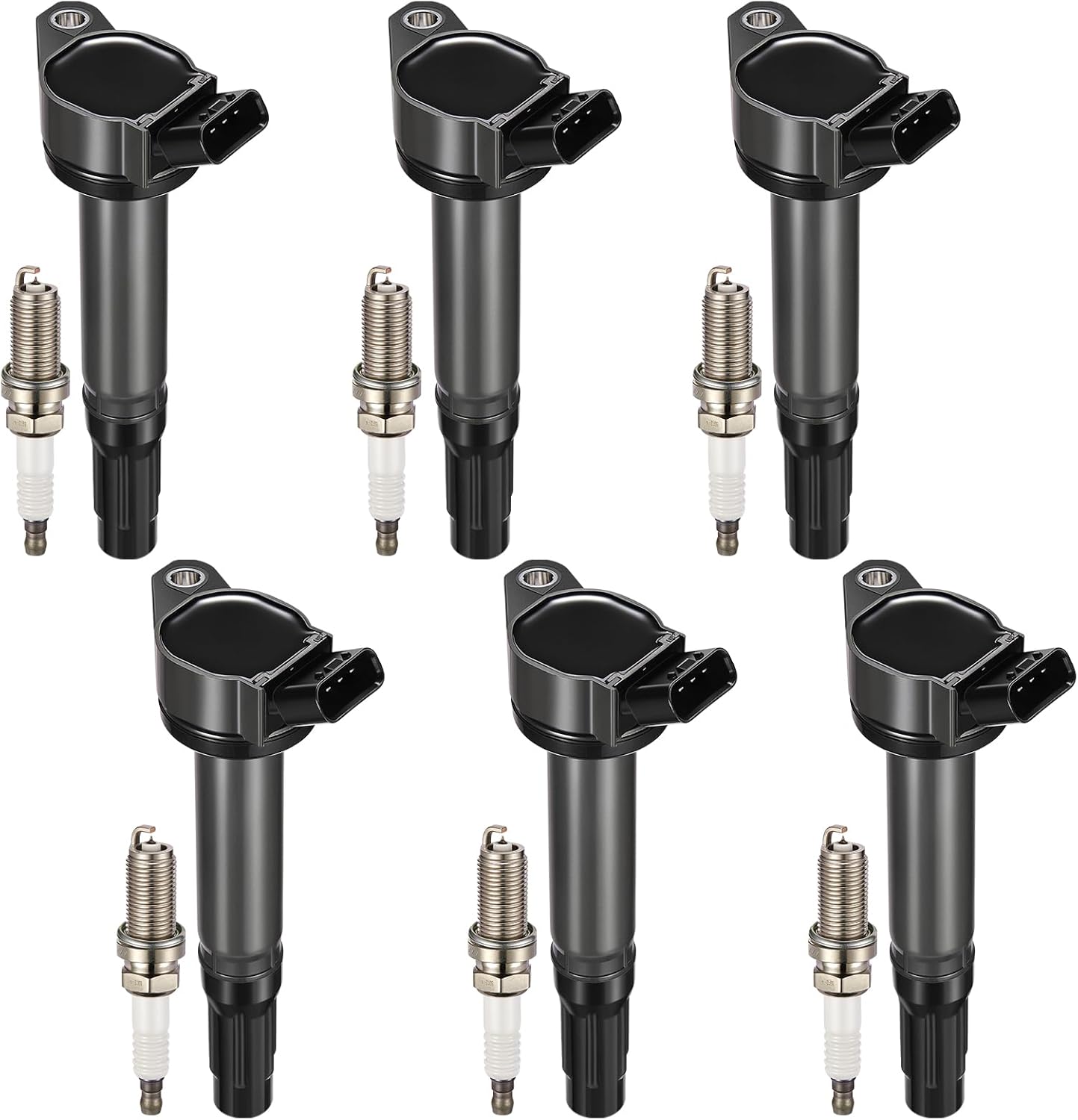 UF487 Ignition Coil & 6619 Spark Plugs for Toyota Vehicles
