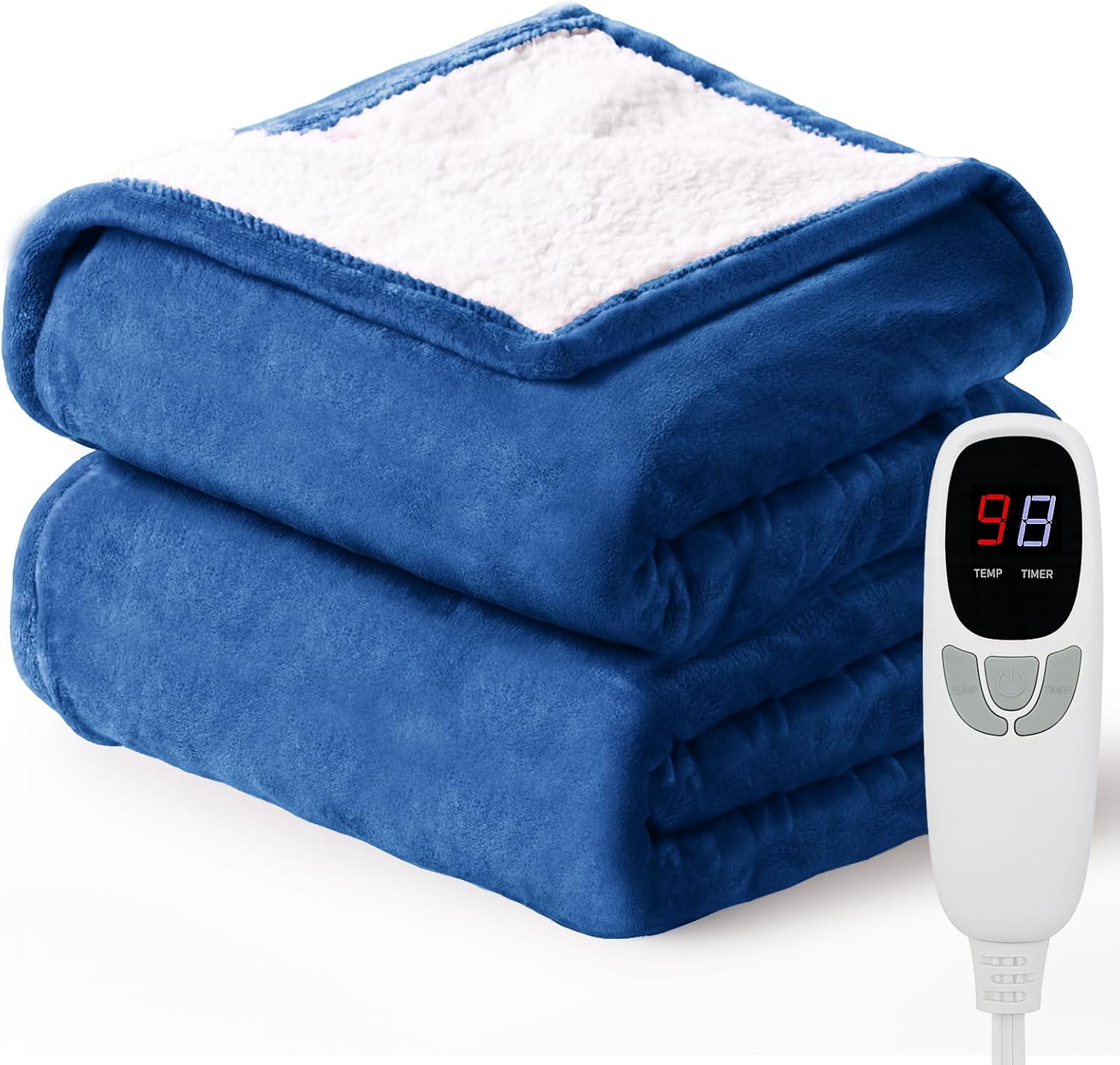 Heated Throw Blanket Electric Blanket with 9 Heating Levels