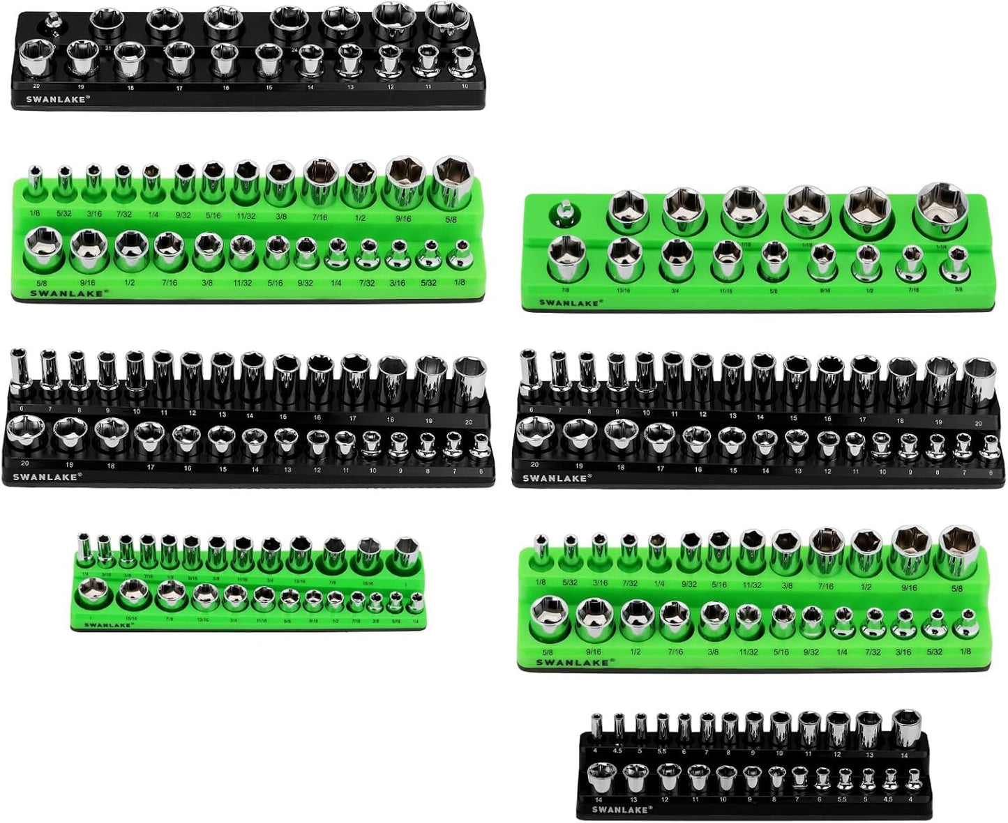 Magnetic Socket Organizer Holder Tool Set for Efficient Storage