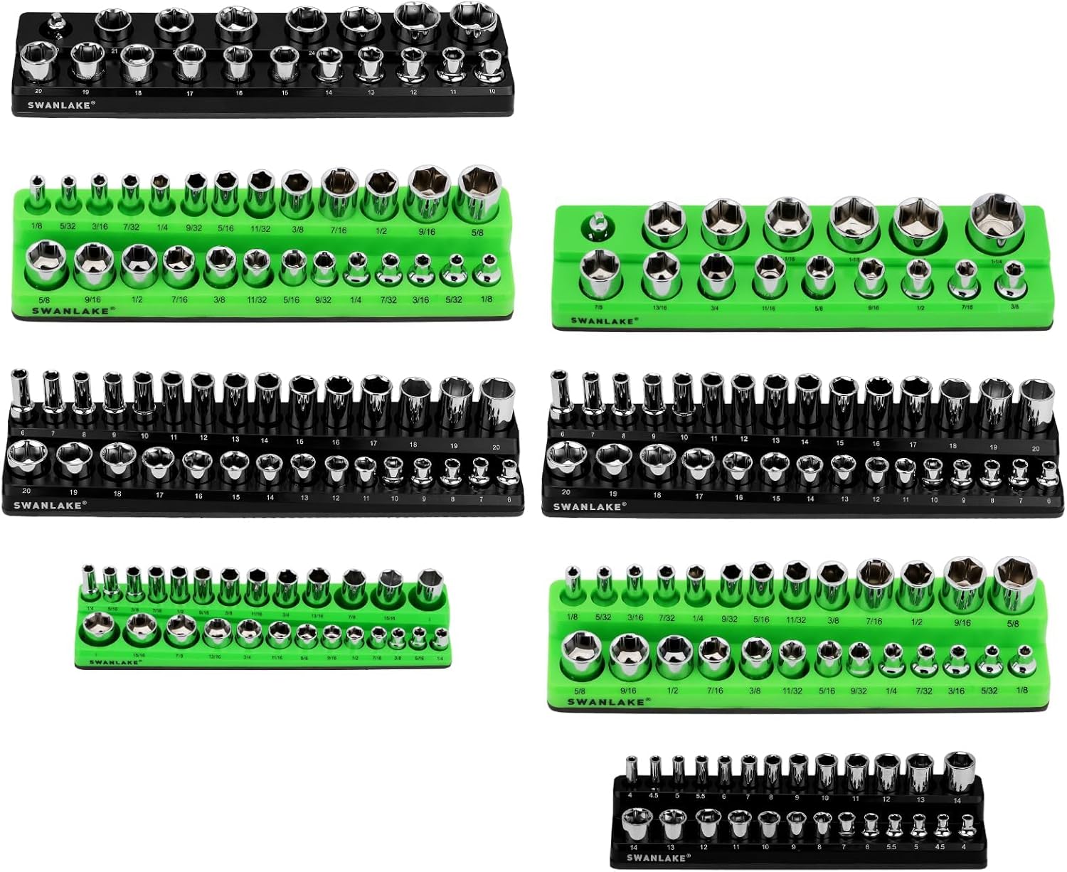 Magnetic Socket Organizer Holder Tool Set for Efficient Storage