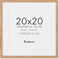 20x20 Picture Frame Solid Oak Wood Square Frame - Natural Oak