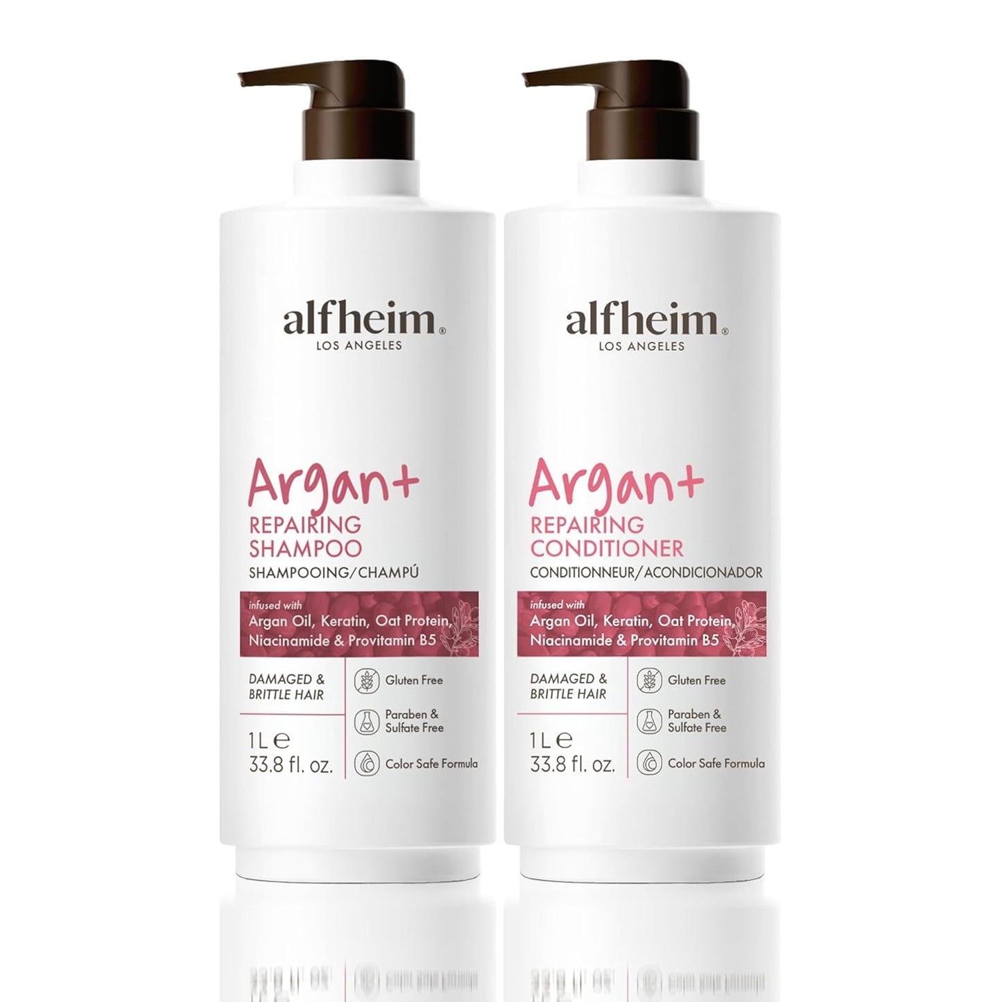 Alfheim Argan Repairing Shampoo & Conditioner Set for Healthy Hair