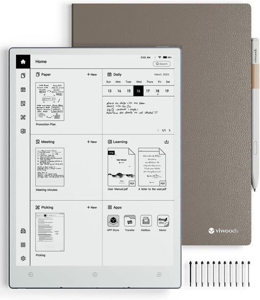 AI E Ink Tablet Bundle: Ultra-Thin, Lightweight 10.65'' 300PPI Notebook