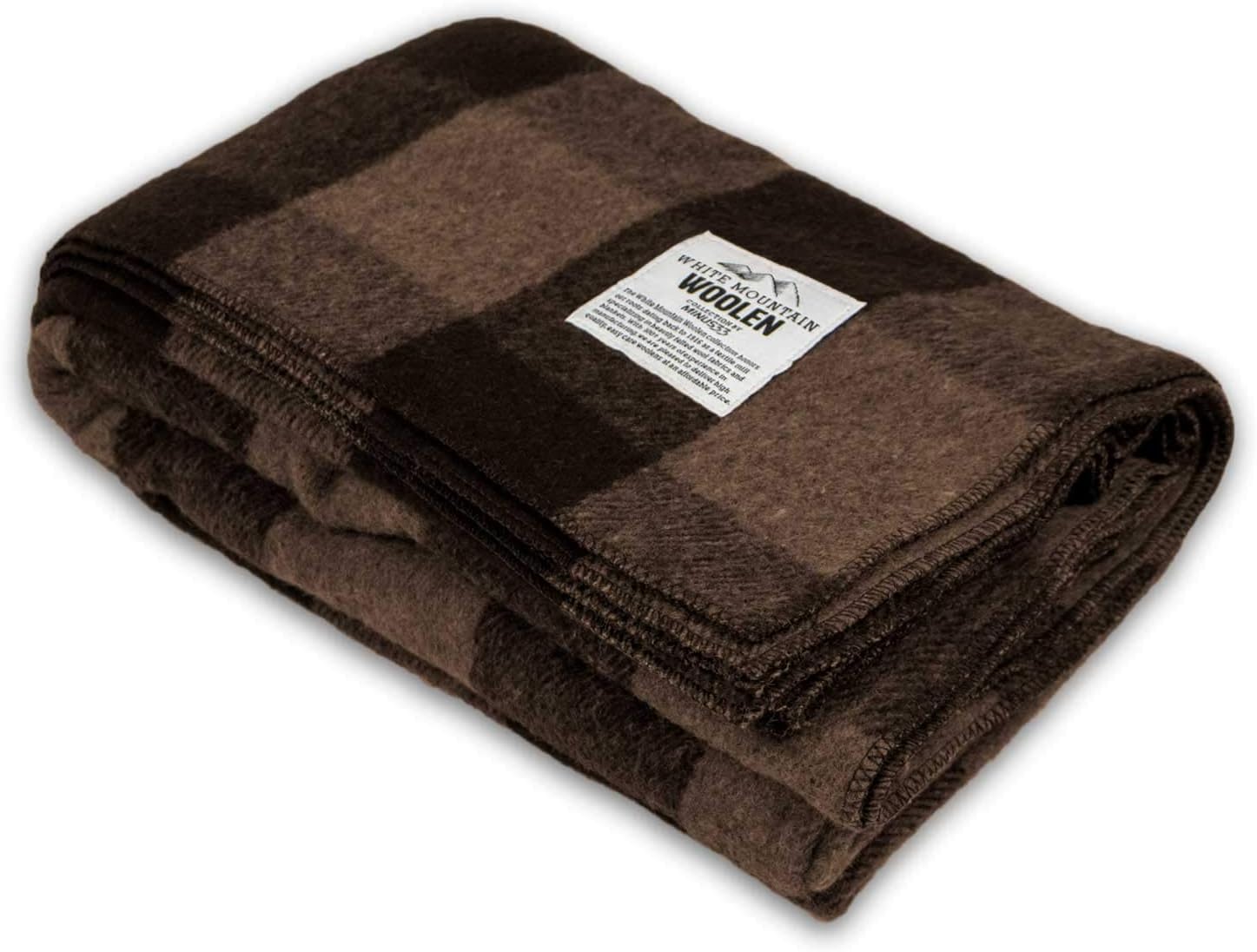 Cozy Twin Wool Camp Blanket - Brown/Tan Plaid