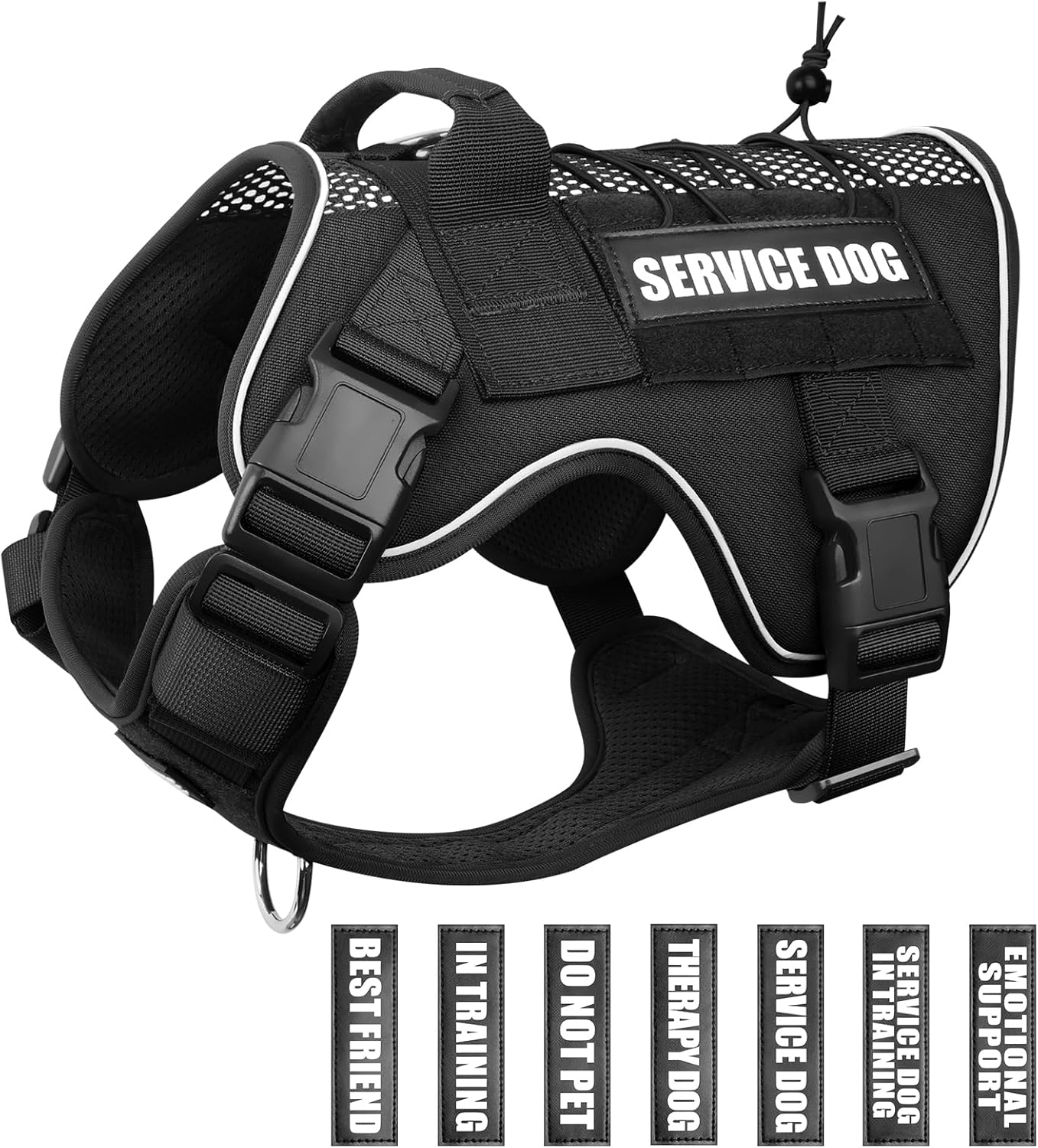 WINSEE Service Dog in Training Mesh Harness for Large Dogs