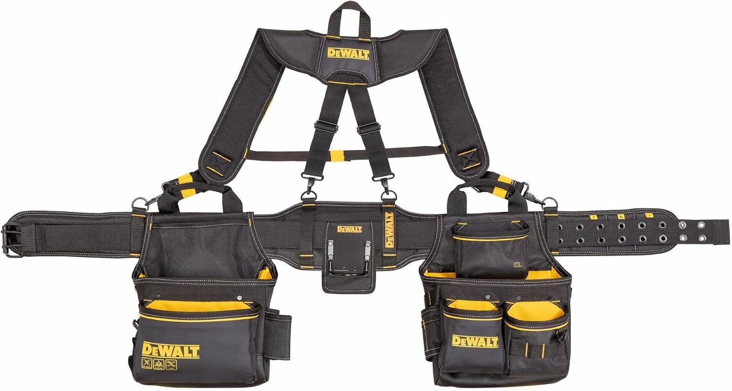 DEWALT Professional Tool Belt Organizer with 25 Pockets for Durability