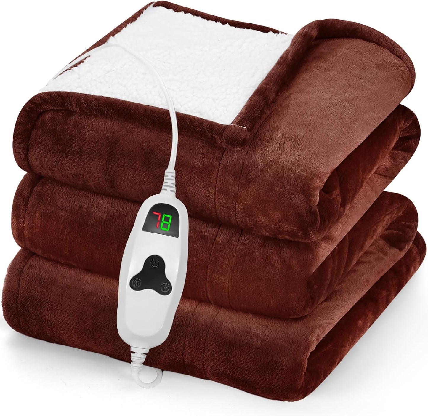 Greenoak Heated Blanket Electric Throw for Cozy Warmth and Safety
