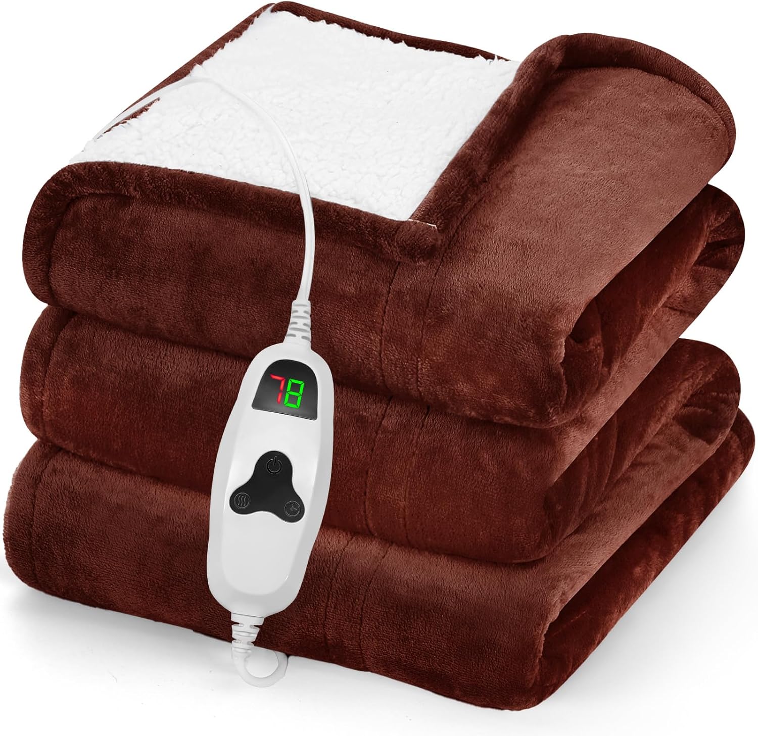 Greenoak Heated Blanket Electric Throw for Cozy Warmth and Safety