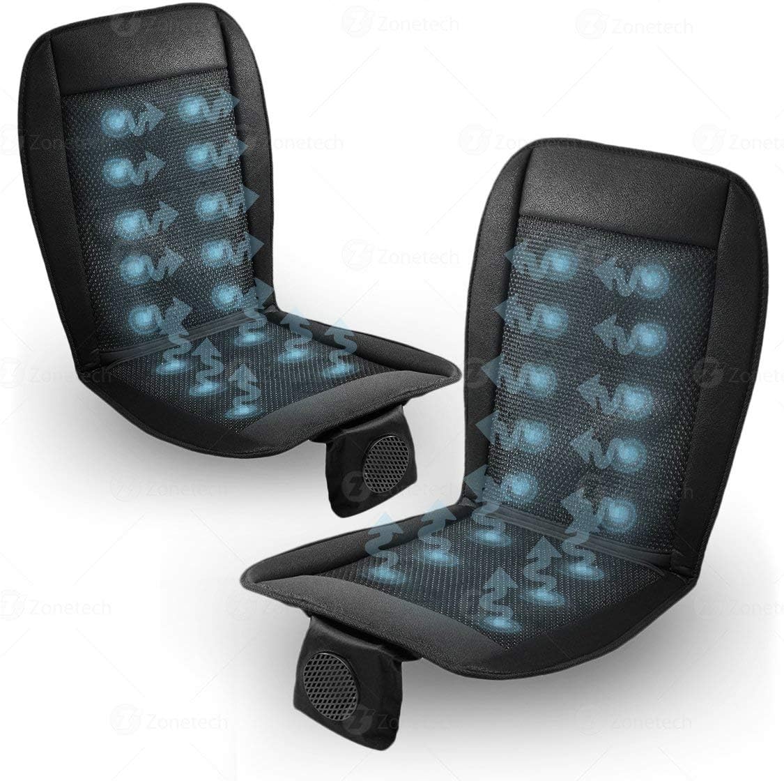 Zone Tech Cooling Car Seat Cushion 2-Pack for Ultimate Comfort