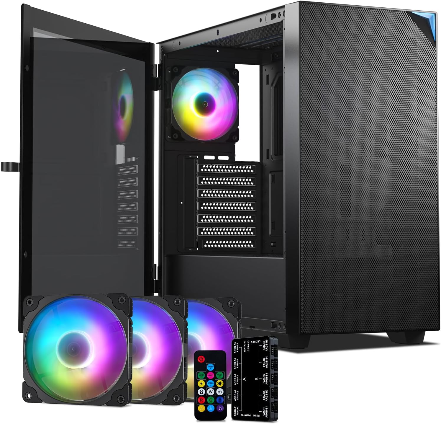 VETROO AL800 Full Tower PC Case with Tempered Glass Design