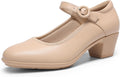 DREAM PAIRS Mary Jane Shoes Women Low Chunky Heels (Style WTD2)