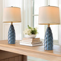Ceramic Table Lamps Set of 2, 23.75 in Modern Farmhouse Bedside Lamps