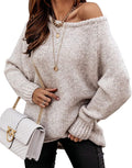 Women Oversized Ribbed Knit Pullover Sweater - Soft, Casual Fit