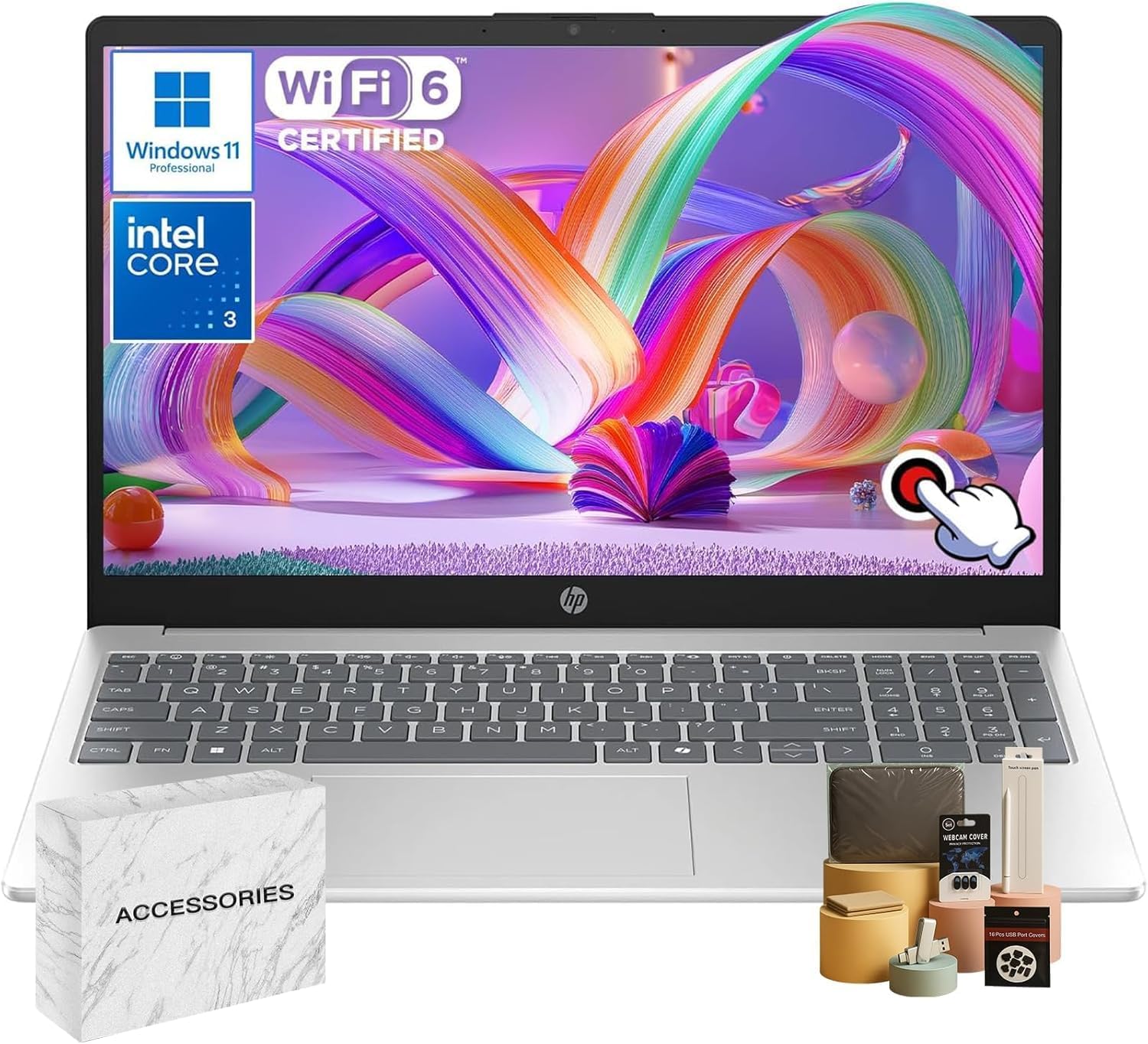 HP 2025 Touchscreen Laptop with Intel i3-1315U and 64 GB RAM