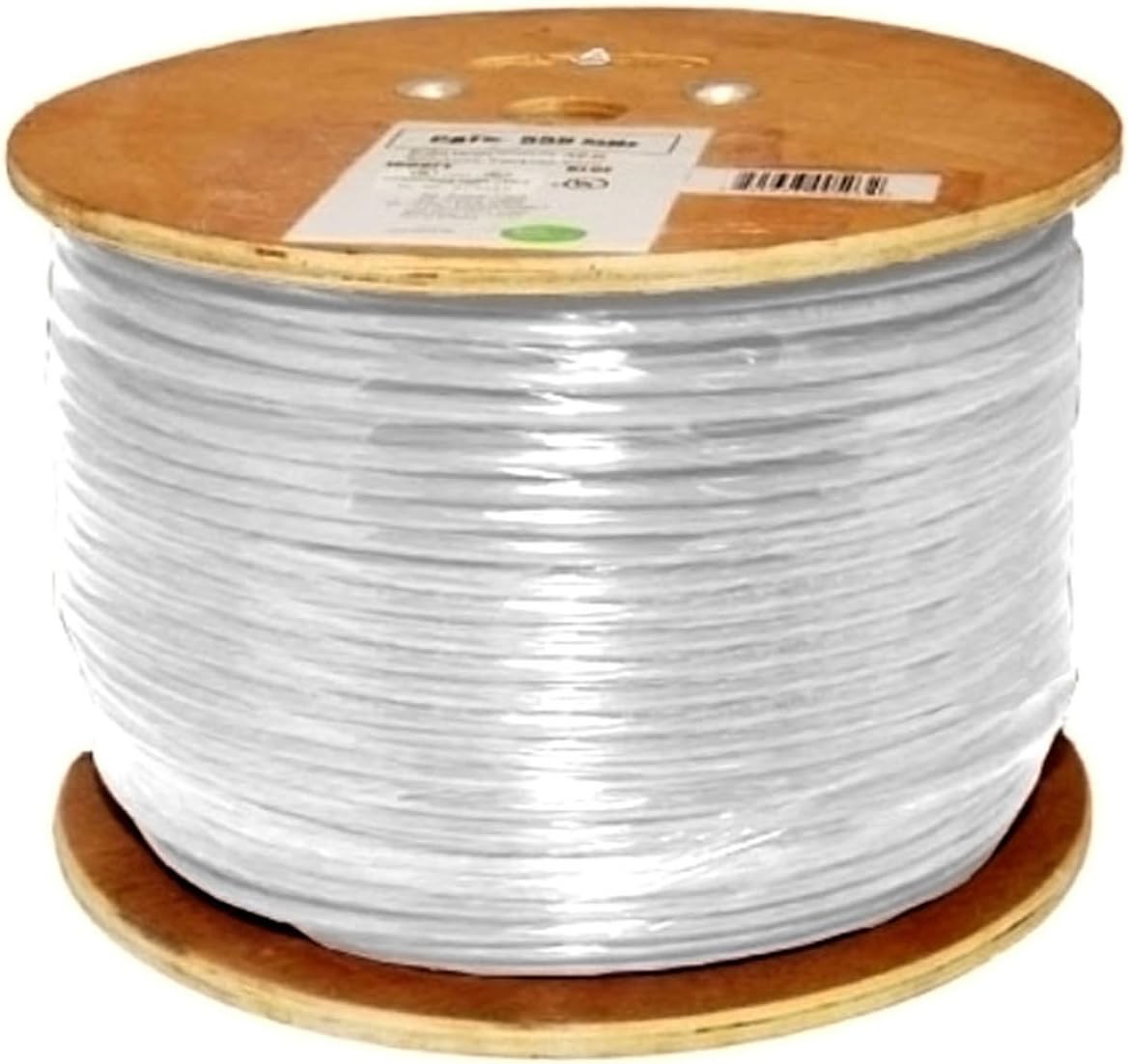 High-Speed Shielded Cat6 Cable, 1000ft, White
