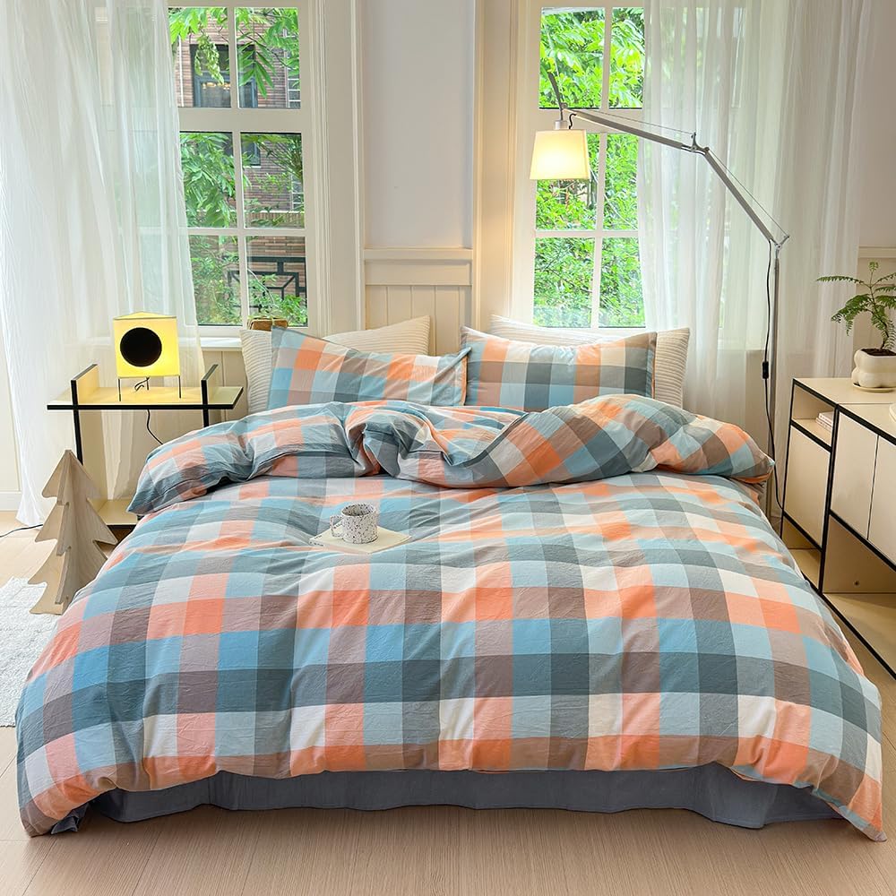 FACE TWO FACE King Duvet Cover Set in Yunxi Powder - Soft Cotton