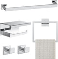 5-Pieces Polished Chrome Bathroom Hardware Accessories Set - Durable