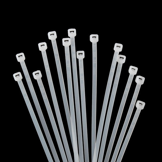 XINGO 1000 PCS 8 White Cable Ties - Strong Self-Locking Nylon Wraps