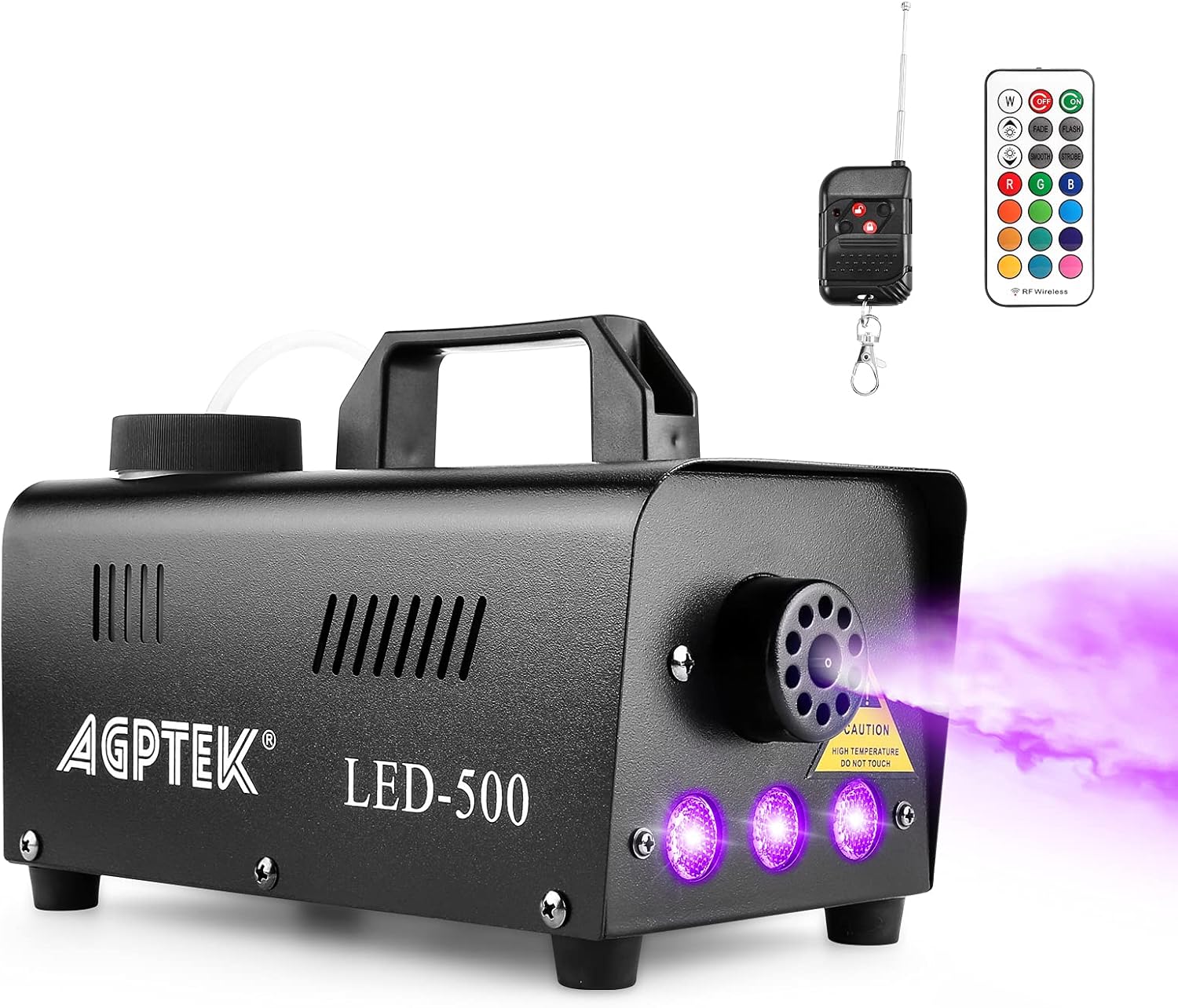 AGPTEK Fog Machine with Colorful LED Light for Events and Parties