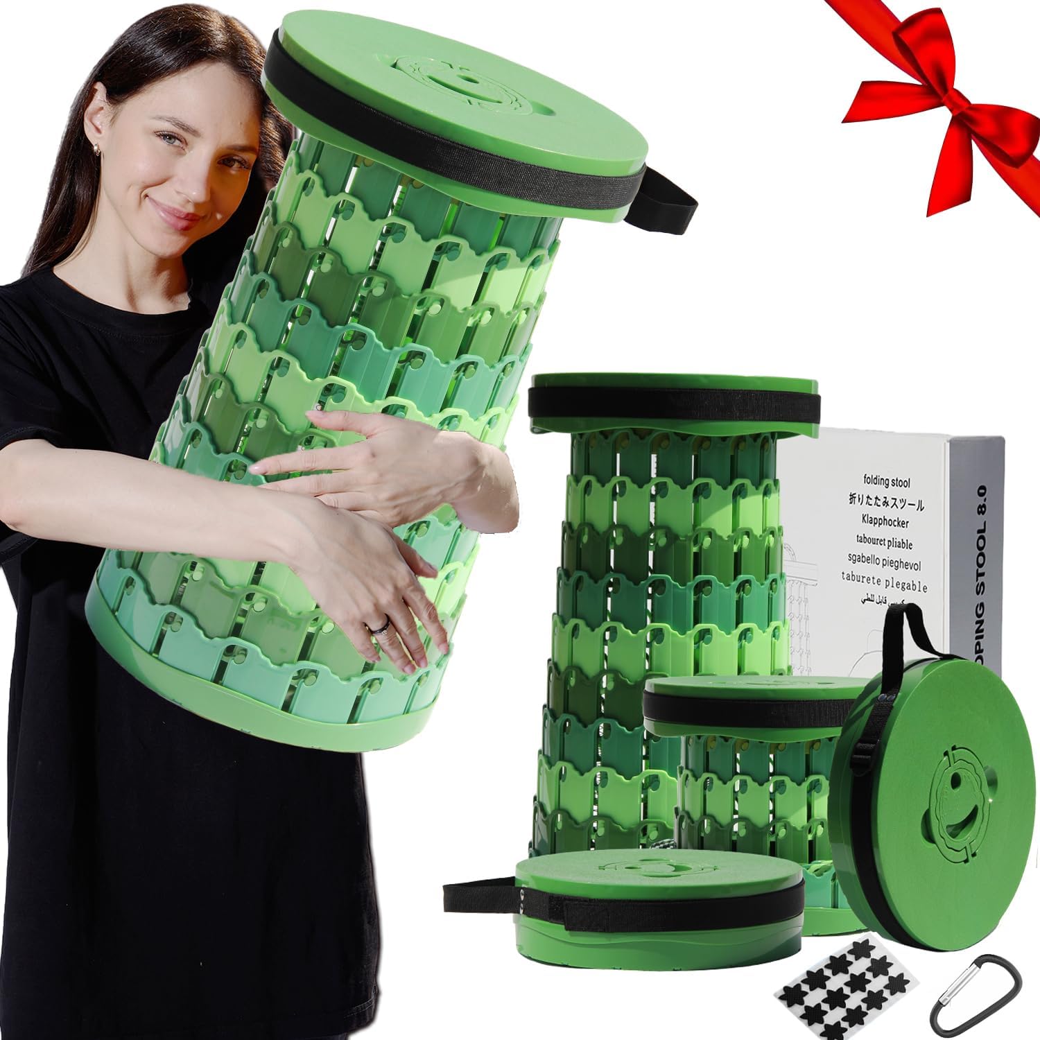 Portable Collapsible Folding Stool for Heavy Duty Camping Use