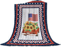 4th of July USA American Flag Throw Blanket - Soft 50x60 in