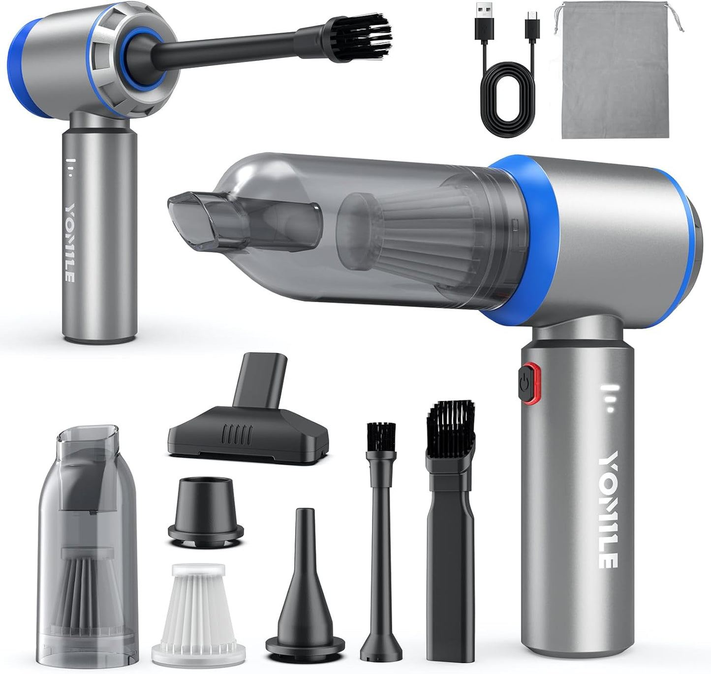 Yomile 2-in-1 Mini Vacuum: Powerful Car & Air Cleaning