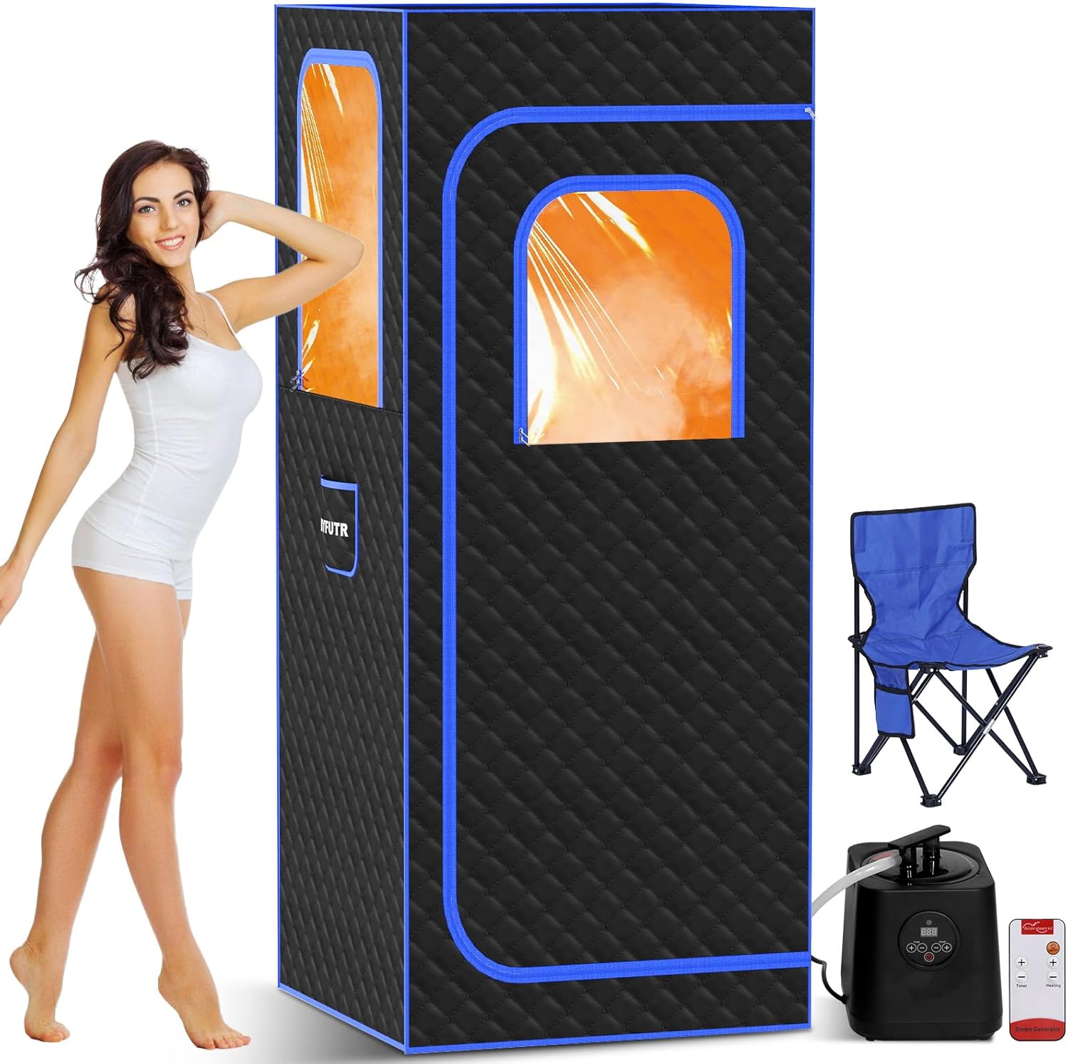 2024 New Portable Steam Sauna: Powerful Relaxation! Light Black