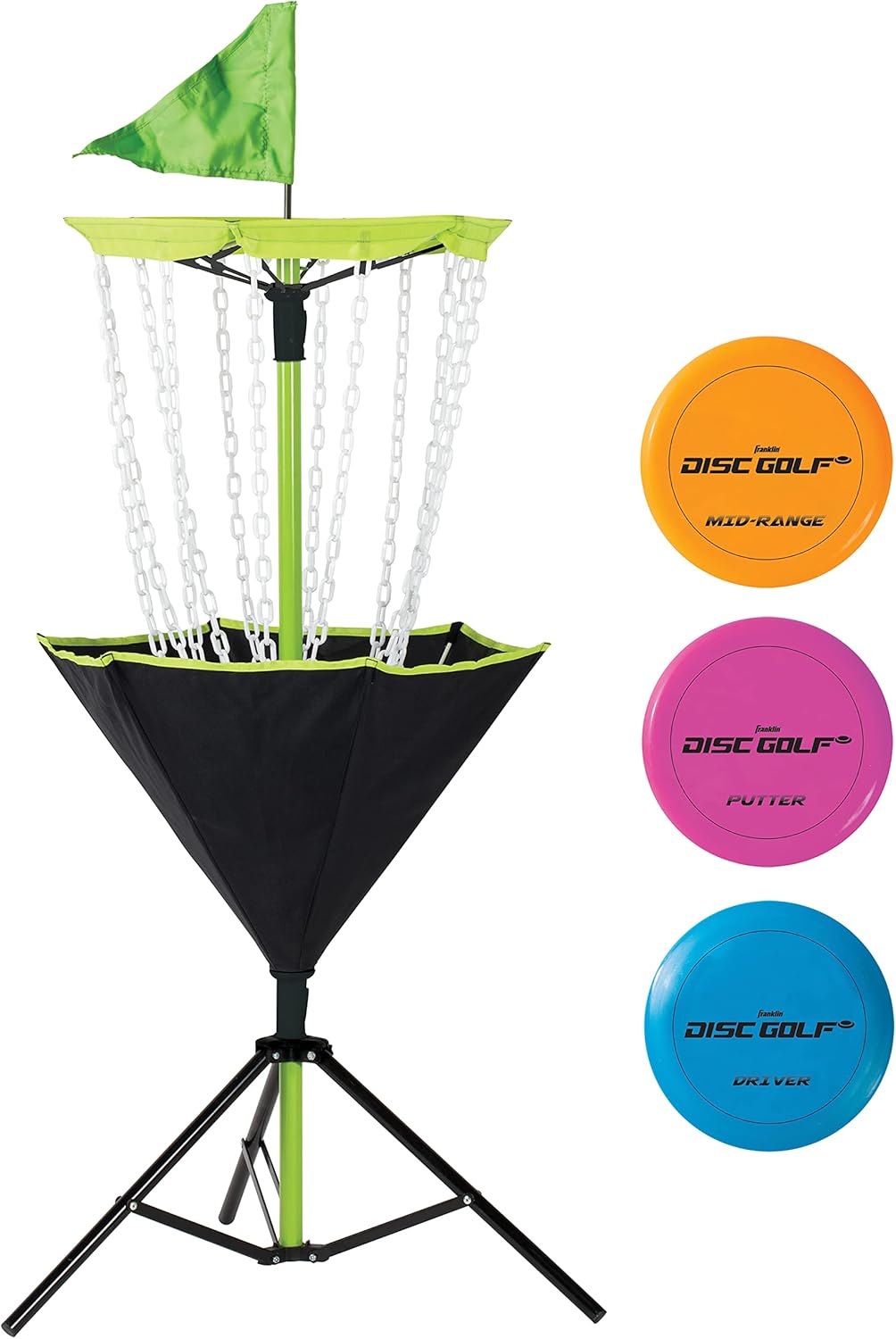 Portable Disc Golf Target with Chains - Franklin Sports