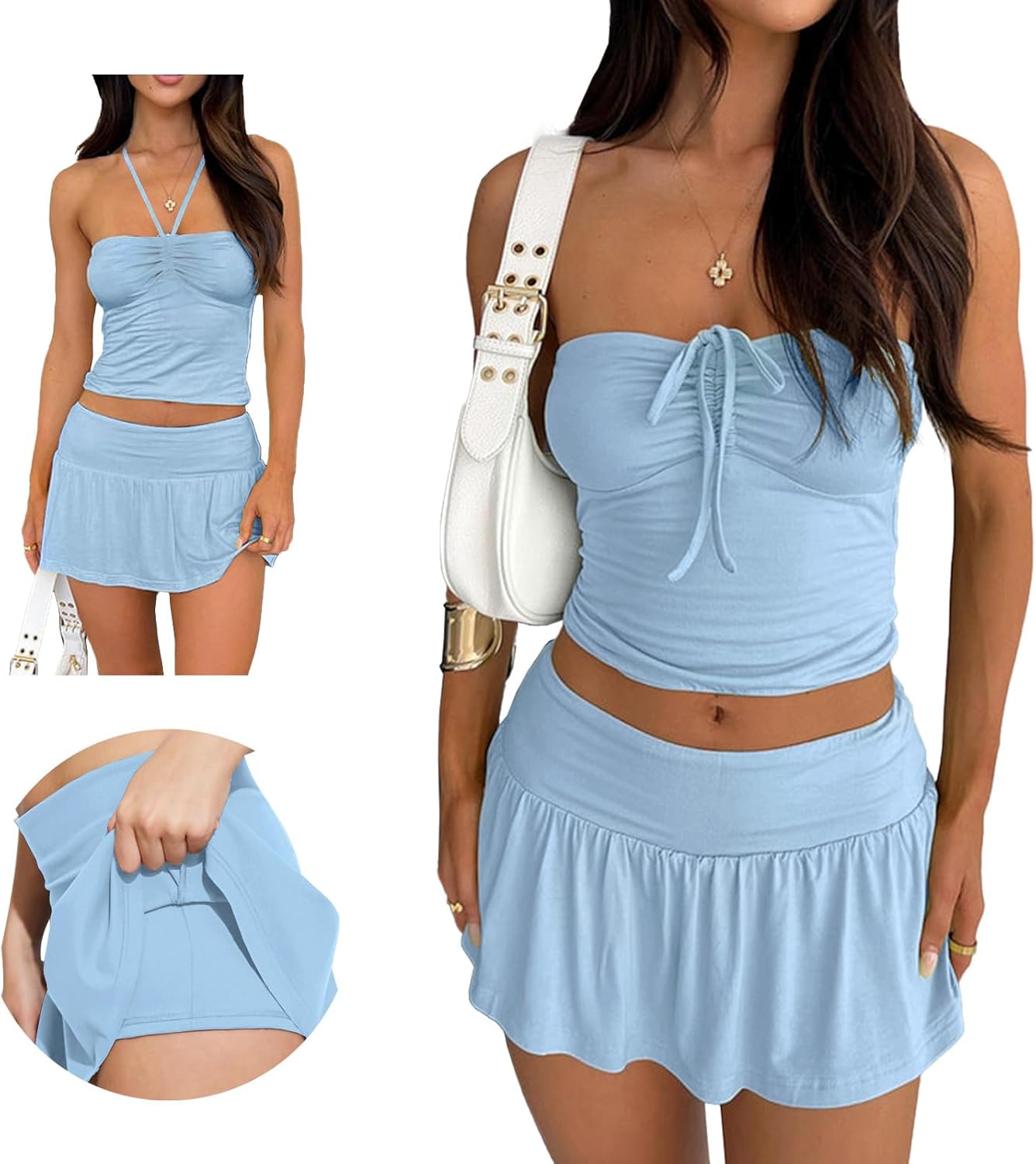 Hafailia Summer Two Piece Outfits for Women - Y2K Style