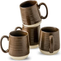 Hasense Porcelain Coffee Mugs Set of 4 - Large 15 Ounce Ceramic Cups