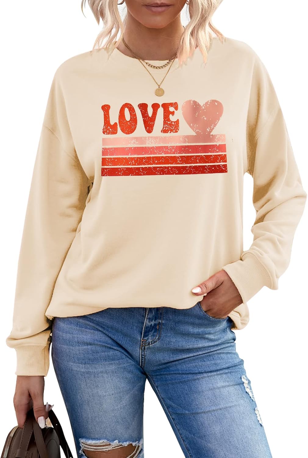 Love Heart Sweatshirt - Lightweight & Stylish!