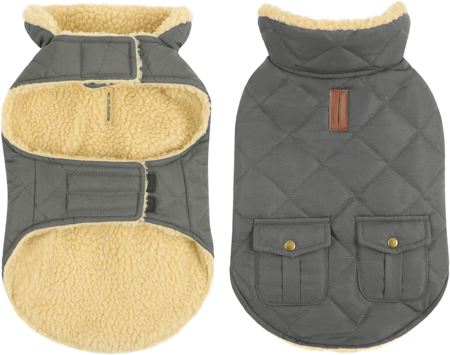 Queenmore Dog Winter Coat - Warm Fleece Jacket for Dogs