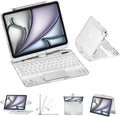 GUSGU Transparent Case with Wireless Keyboard for 2024 iPad Pro 13