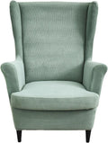 Wingback Chair Cover Stretchable Jacquard Slipcover - Easy Protect