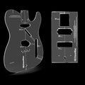 Routing Template for Vintage Tele Body Set for Guitar Building