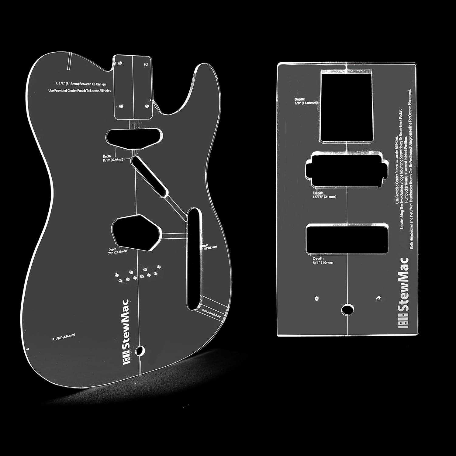 Routing Template for Vintage Tele Body Set for Guitar Building