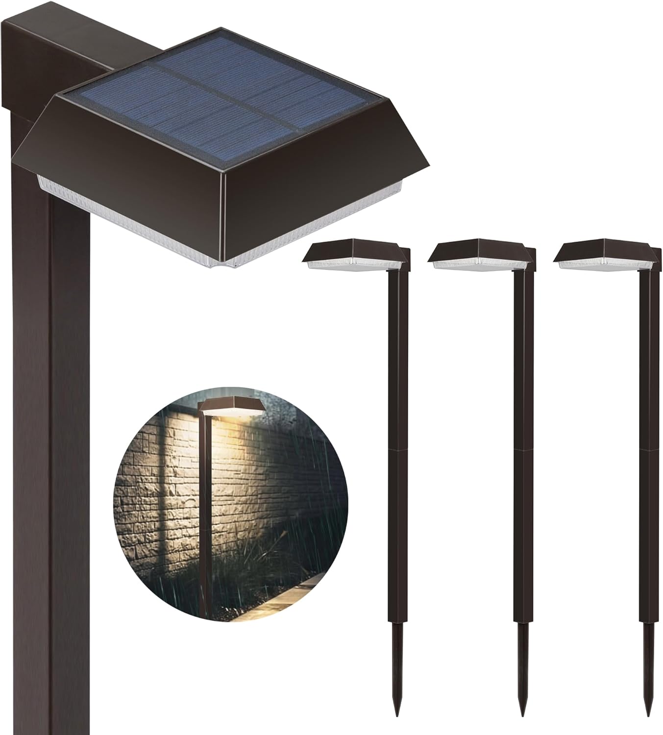 Bobcat Solar Pathway Lights Super Bright 300 Lumens for Outdoors